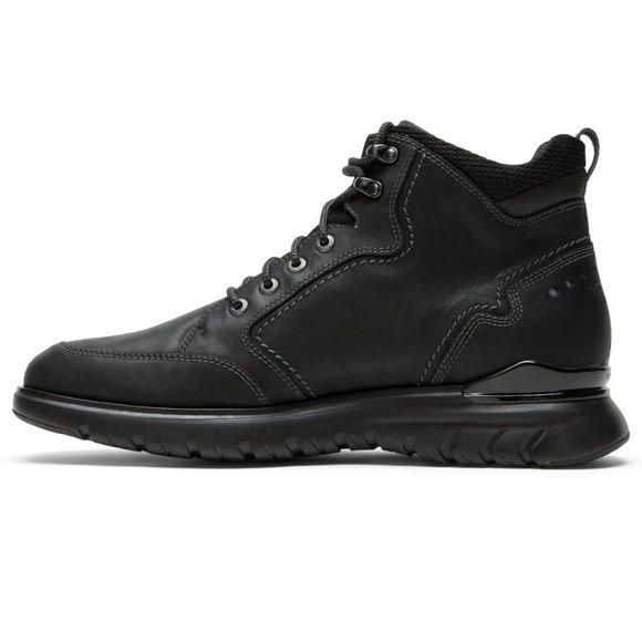 New Men\'s Rockport Total Motion Sport Waterproof Leather Boots Size 9.5 Black main image 5
